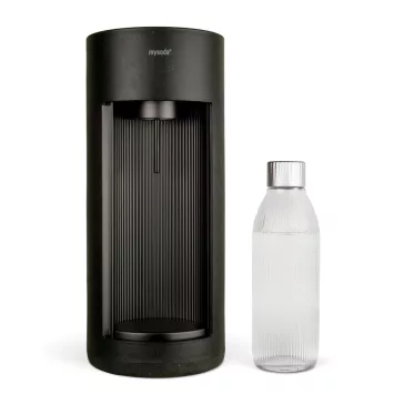   Mysoda Glassy Szódagép, Fekete - 1 db 1L Palack + 1 db Co2 Patron