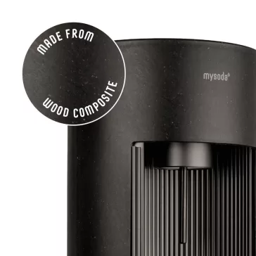   Mysoda Glassy Szódagép, Fekete - 1 db 1L Palack + 1 db Co2 Patron