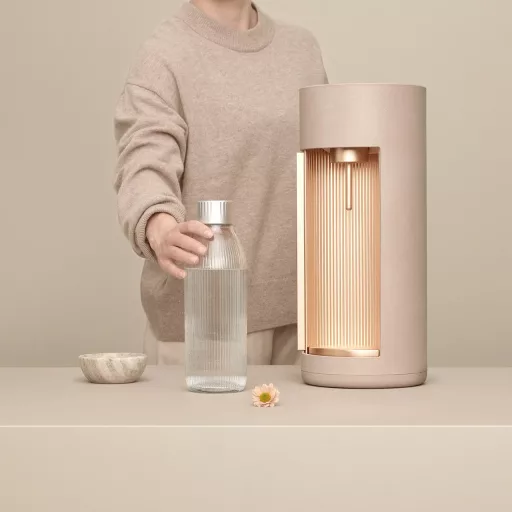 Mysoda Glassy Szódagép, Latte - 1 db 1L Palack + 1 db Co2 Patron