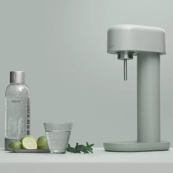 Mysoda Ruby 2 Szódagép, Galambszürke + 1 db 1L palack + Co2 patron