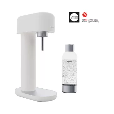   Mysoda Ruby 2 Szódagép, Fehér-Ezüst + 1 db 1L palack + Co2 patron