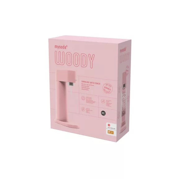 Mysoda Woody Szódagép, Rózsaszín  1L palack, Co2 patron