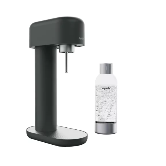 Mysoda Ruby 2 Szódagép, Fekete-Ezüst + 1 db 1L palack + Co2 patron
