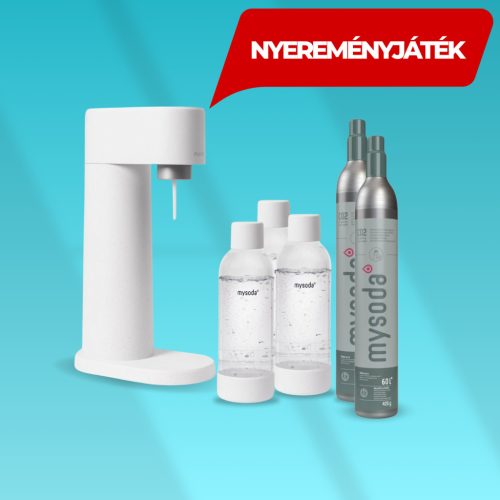 Mysoda - Nyári Csomag - Fehér Woody Szódagép+Co2 Patron + Palack
